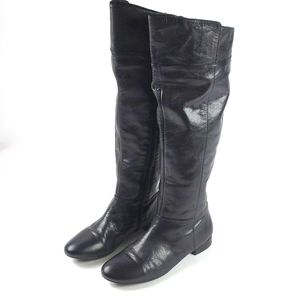 Nine West "Pattycake" Over-the-Knee Tall Leather Boot Black